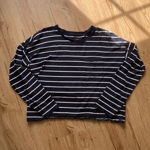 Everlane striped long sleeve boxy tee